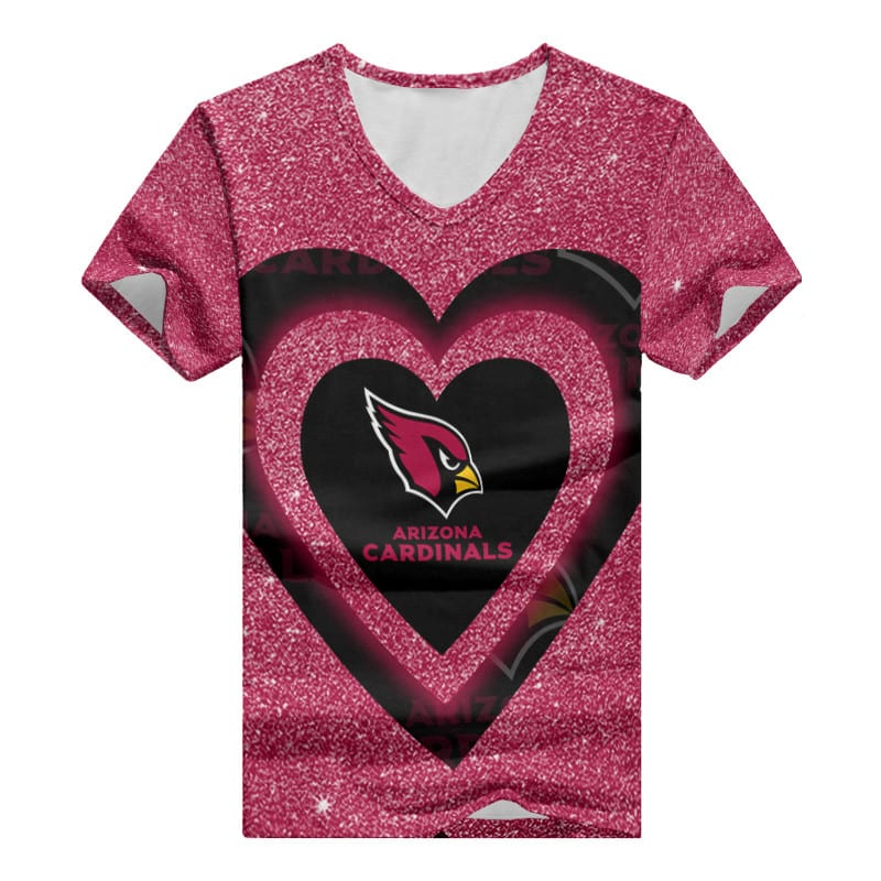 Arizona Cardinals Summer V-Neck Women T-Shirt