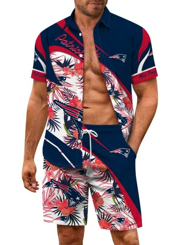New England Patriots Hawaiian Shirt and Shorts