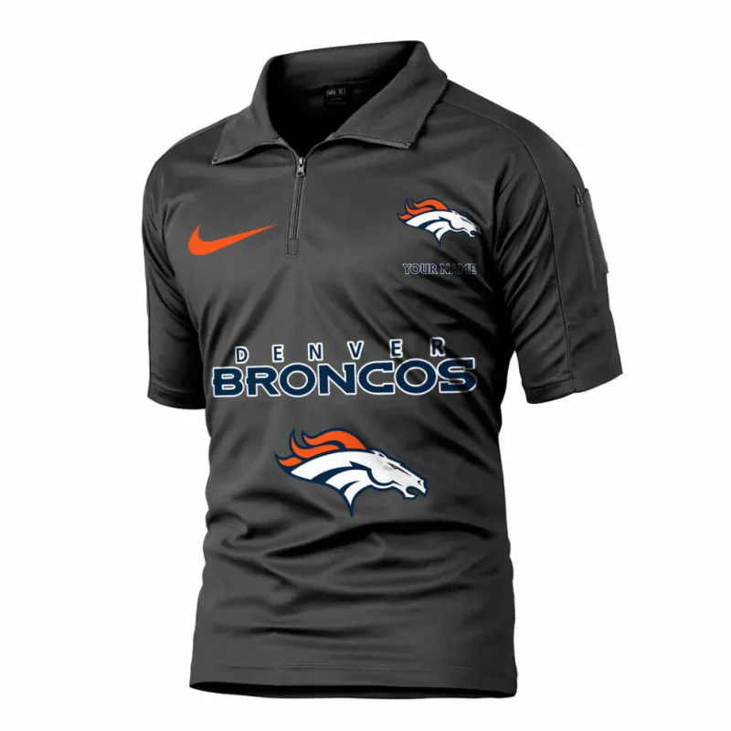Denver Broncos Army Polo Shirt Front