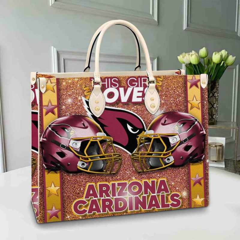 Arizona Cardinals Leather Hand Bag