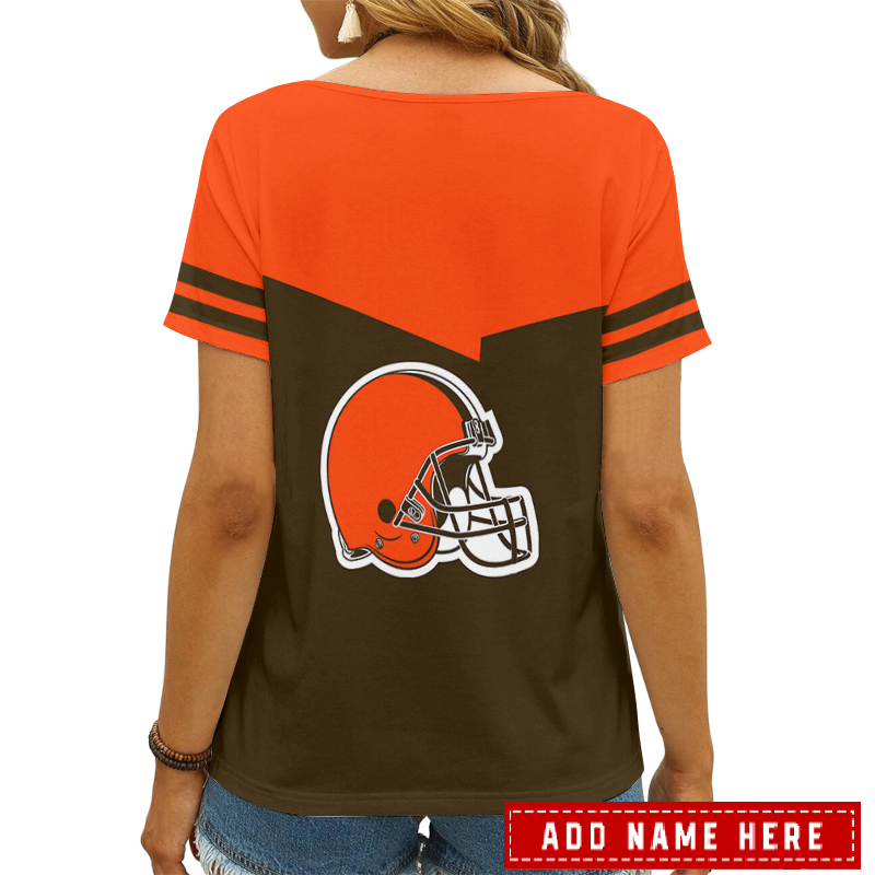 Cleveland Browns V-neck T-shirt Details