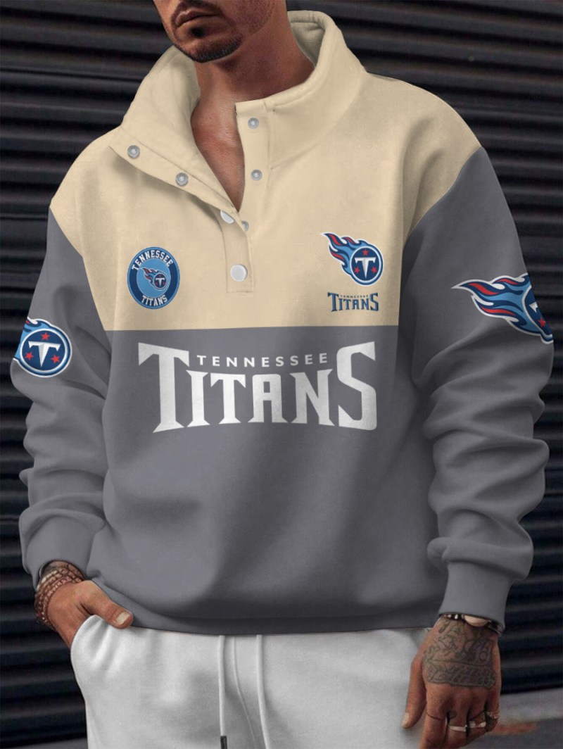 Tennessee Titans Casual Colorful Stand Collar Sweatshirt