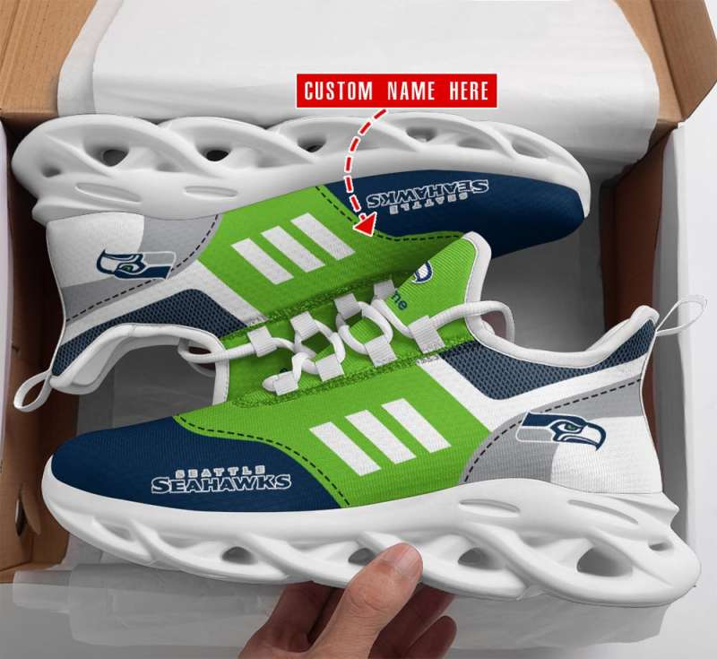 Seattle Seahawks Personalized Yezy Running Sneakers 4