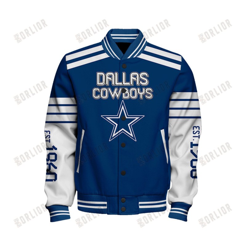 Dallas Cowboys Varsity Jacket Back View