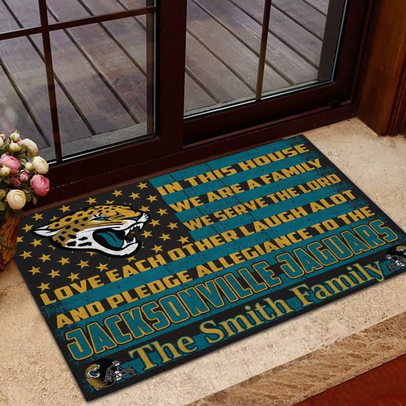 Jacksonville Jaguars Personalized Doormat