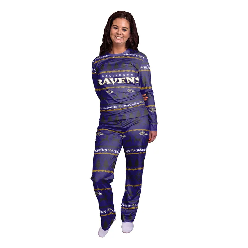 Baltimore Ravens Family Holiday Pajamas Image 3