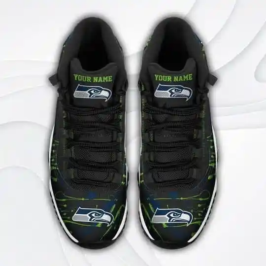Seattle Seahawks AJD11 Sneakers 84 Back View