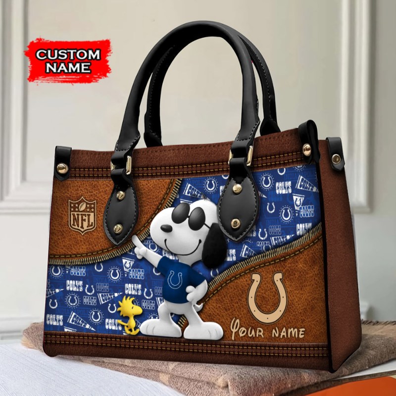 Indianapolis Colts Personalized Leather Hand Bag - Image 3