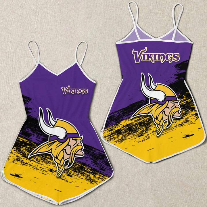 Minnesota Vikings 3D Printed Women's Romper Jumpsuit