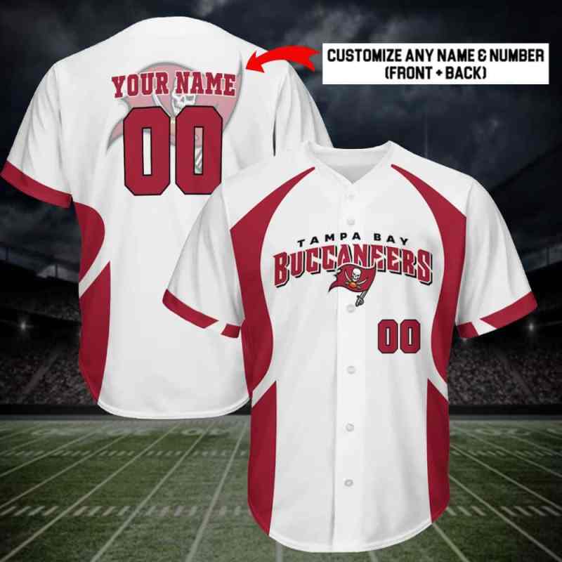 Tampa Bay Buccaneers Personalized Baseball Jersey