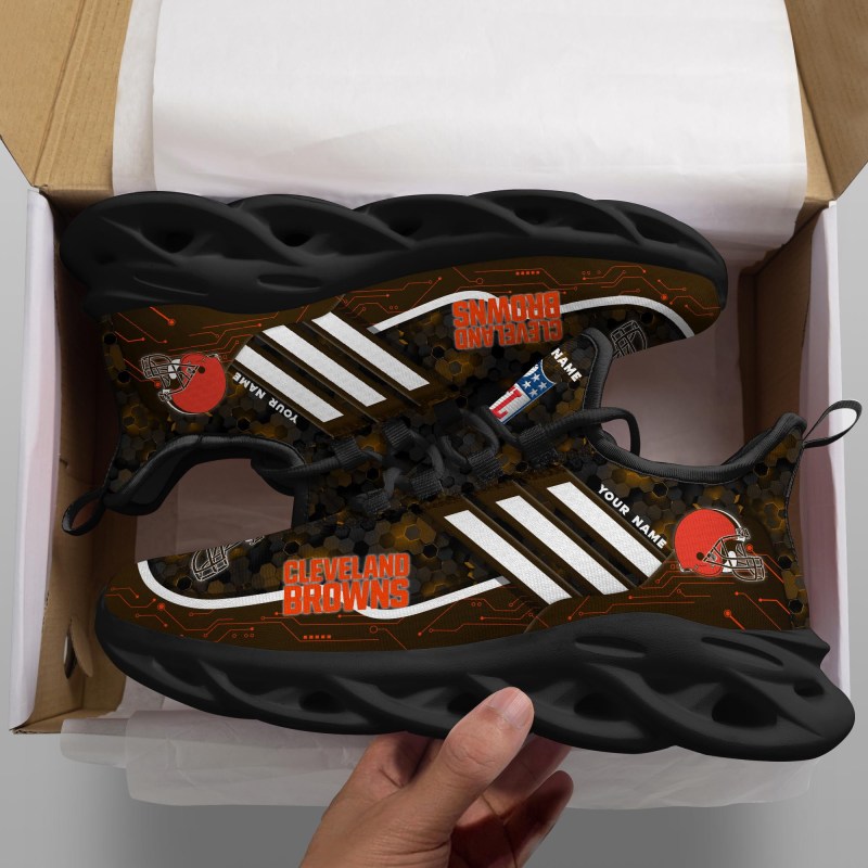 Cleveland Browns Personalized Yezy Running Sneakers