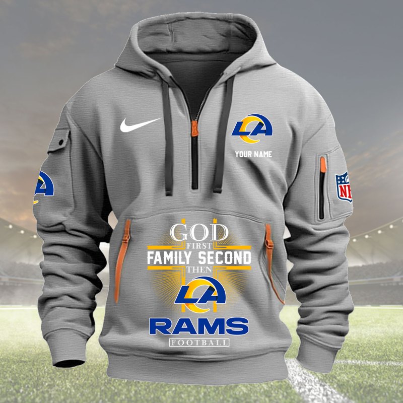 Gray Los Angeles Rams Hoodie