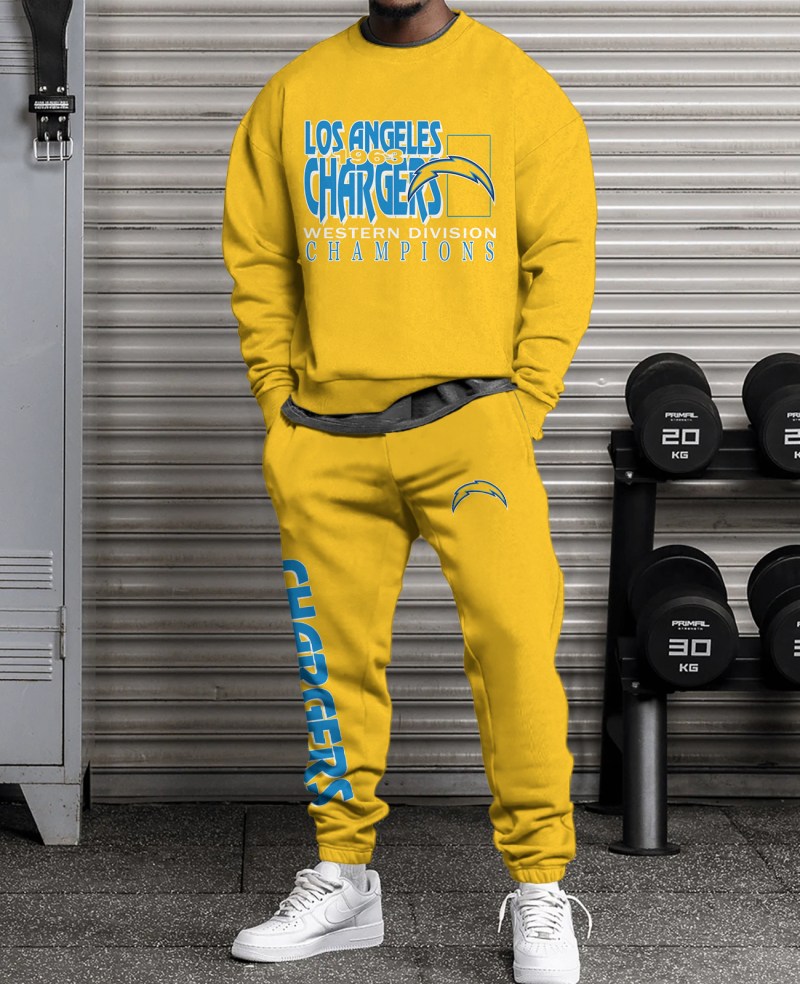 Los Angeles Chargers Combo 3D Sweatsuit and Sweatpants