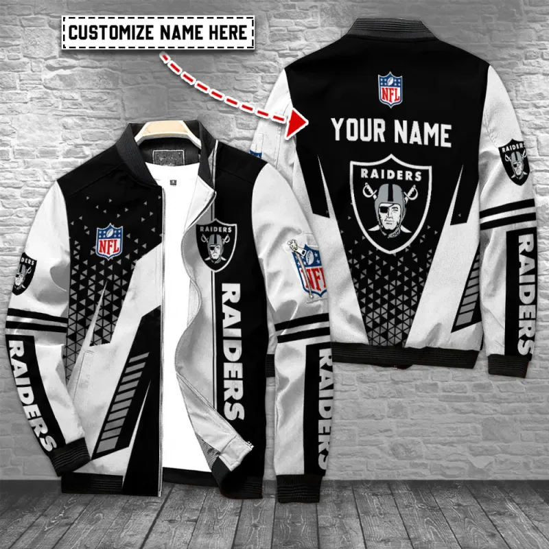 Las Vegas Raiders Personalized Bomber Jacket
