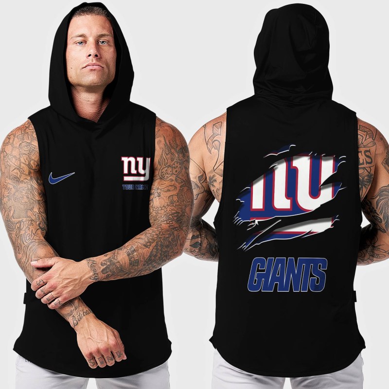 New York Giants Men's Workout Hooded Tank Top
