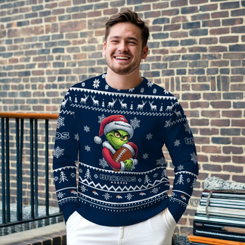 Denver Broncos Ugly Christmas Sweater Outdoor