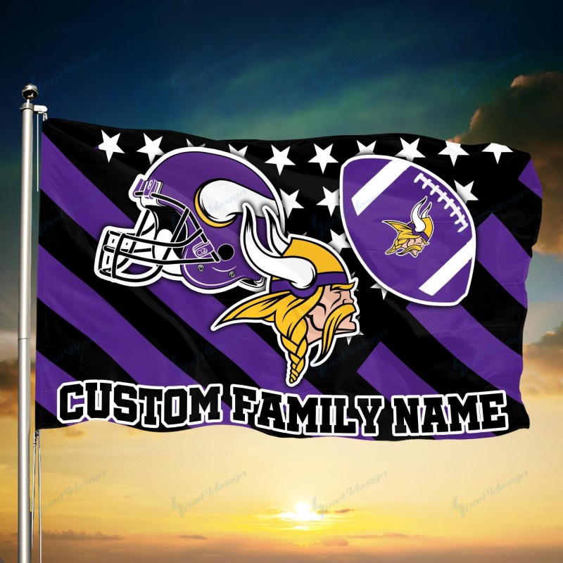 Minnesota Vikings Personalized Flag