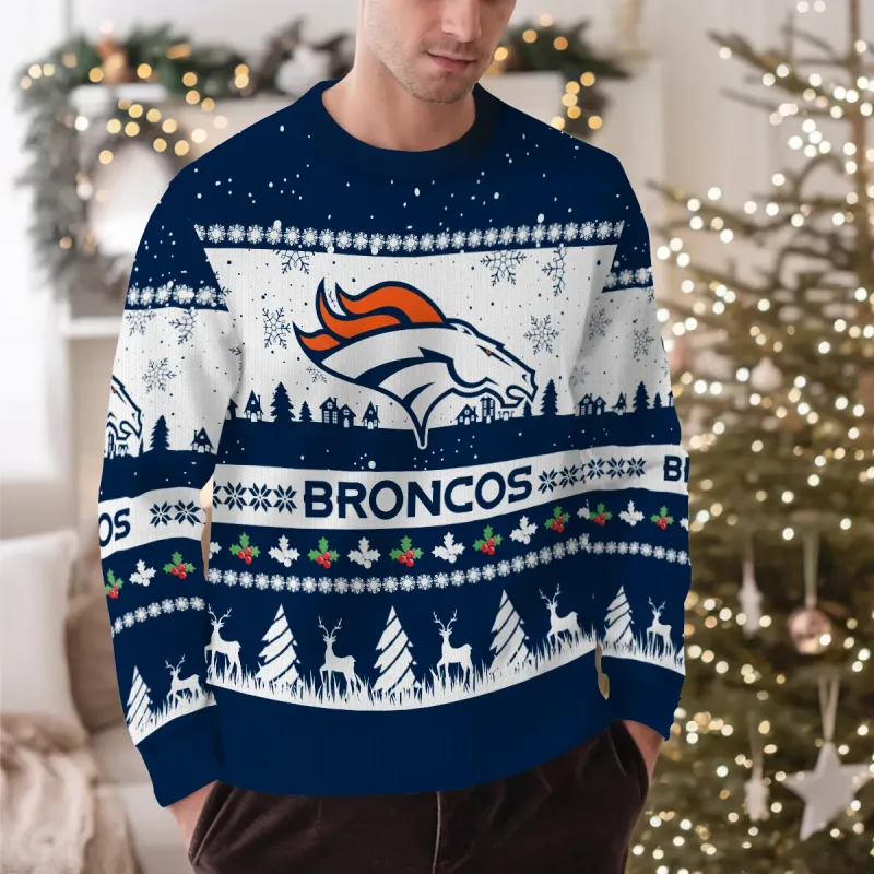 Denver Broncos Ugly Christmas Sweater - MK Outdoor1