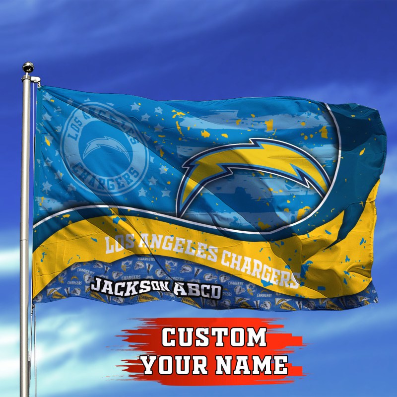 Los Angeles Chargers Personalized Flag