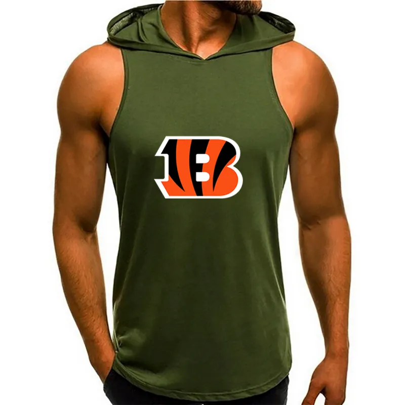 Cincinnati Bengals Man Gym-Sport Hoodie Vest