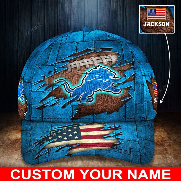 Detroit Lions Personalized Classic Cap