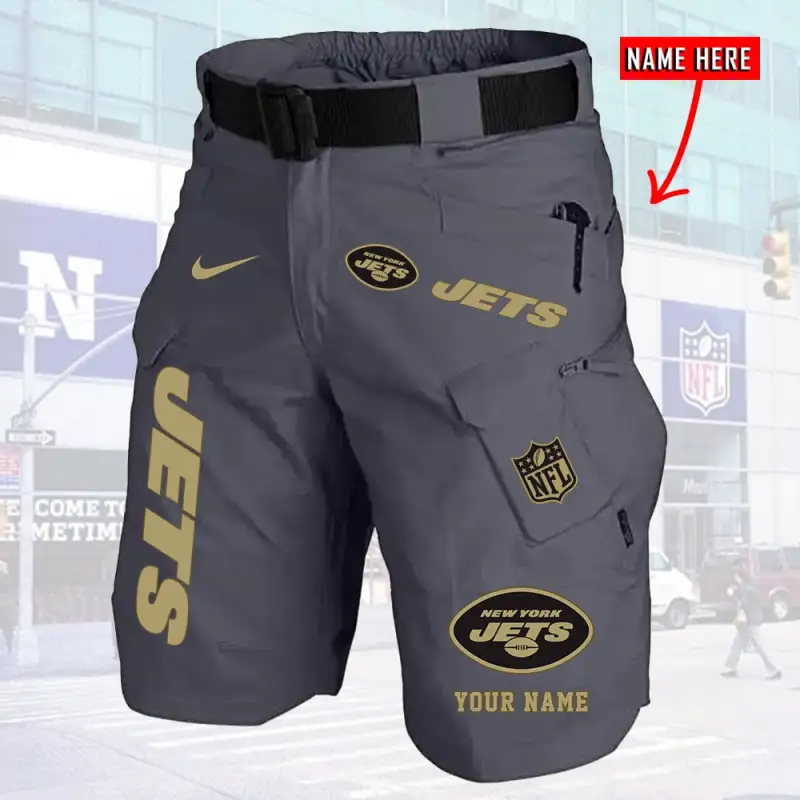 New York Jets Limited Edition Front Pockets Men Shorts - Back View