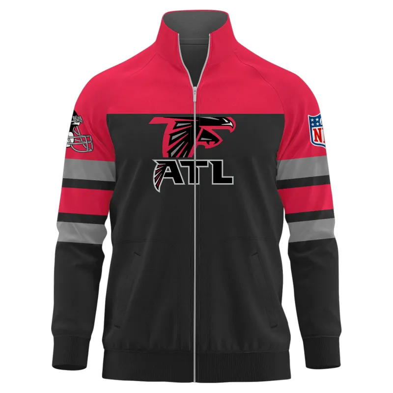 Atlanta Falcons Stand Collar Jacket - Back View