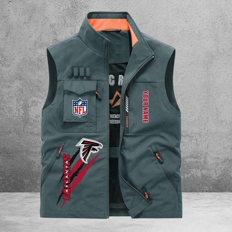 Atlanta Falcons Personalized Multi-Pockets Vest