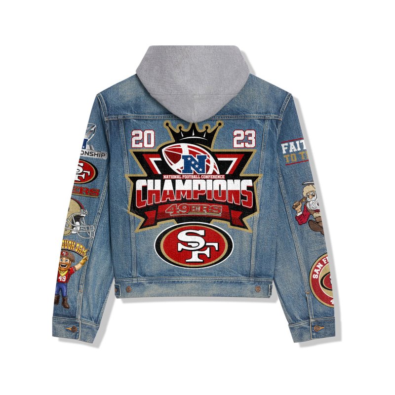 Back Design of San Francisco 49ers Denim Jacket