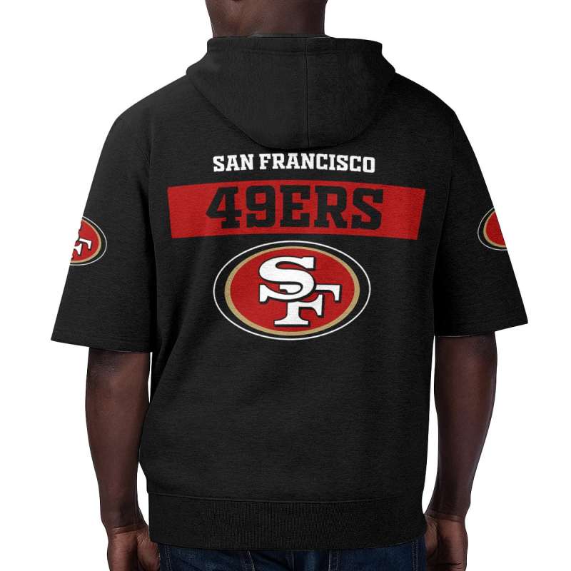 San Francisco 49ers Short Sleeve Hoodie Alternate View