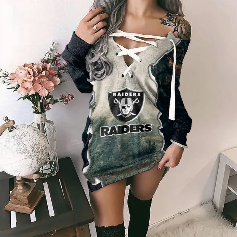 Las Vegas Raiders Lace-Up Sweatshirt