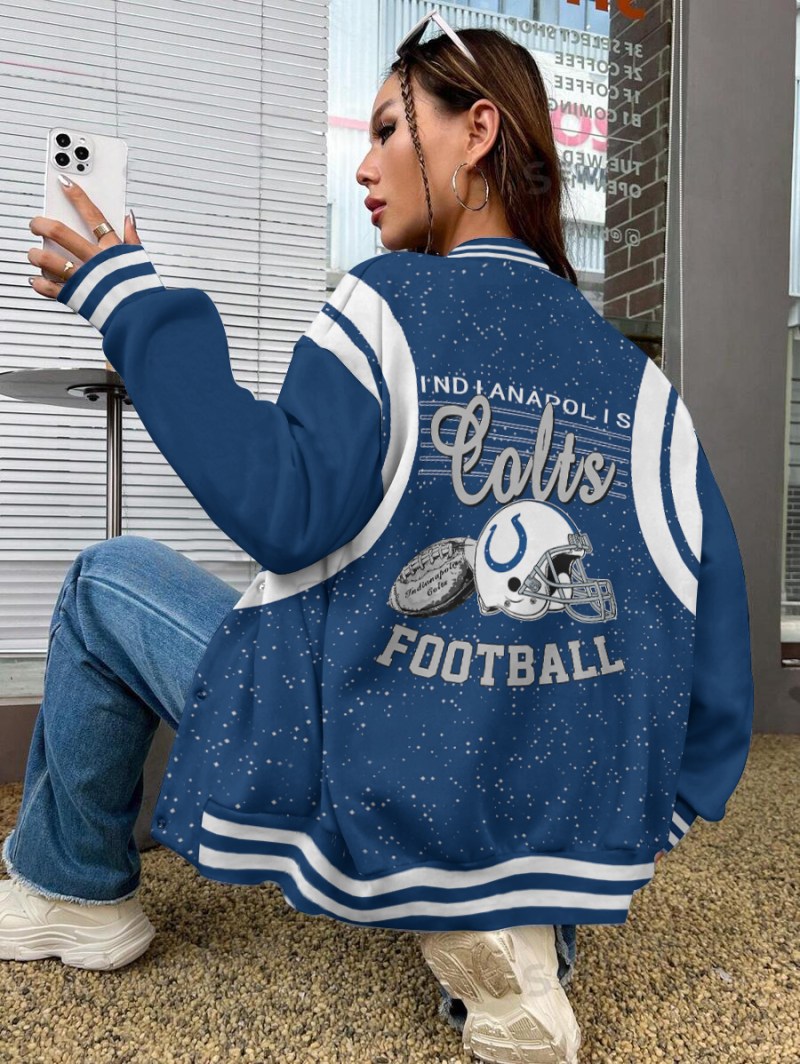 Indianapolis Colts Varsity Jacket Back View