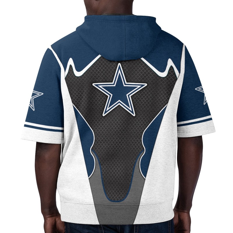 Dallas Cowboys Short Sleeve Hoodie Side View