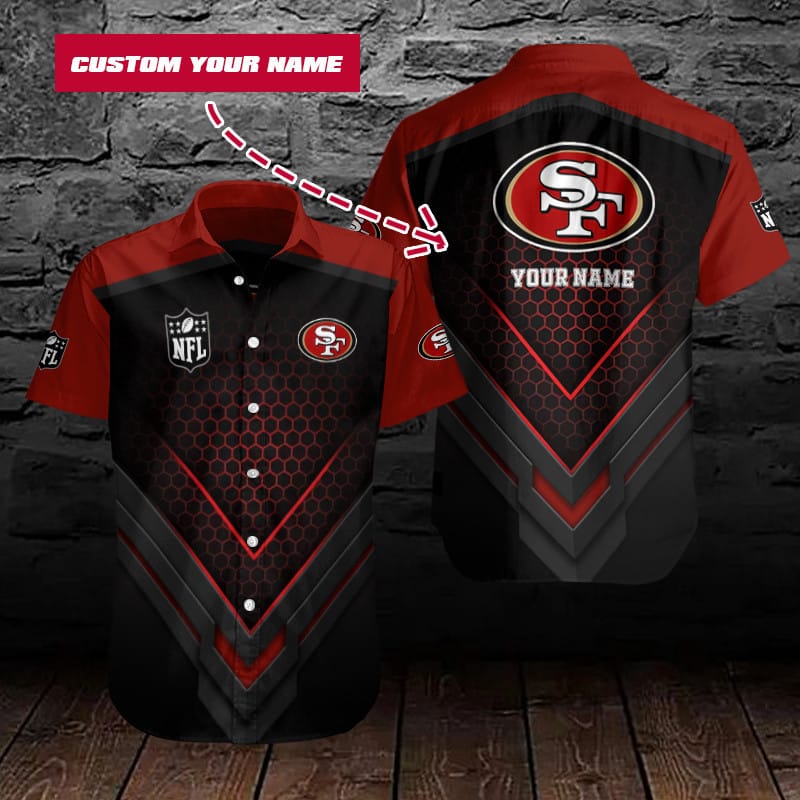 Sizing Chart for San Francisco 49ers Personalized Button Shirts