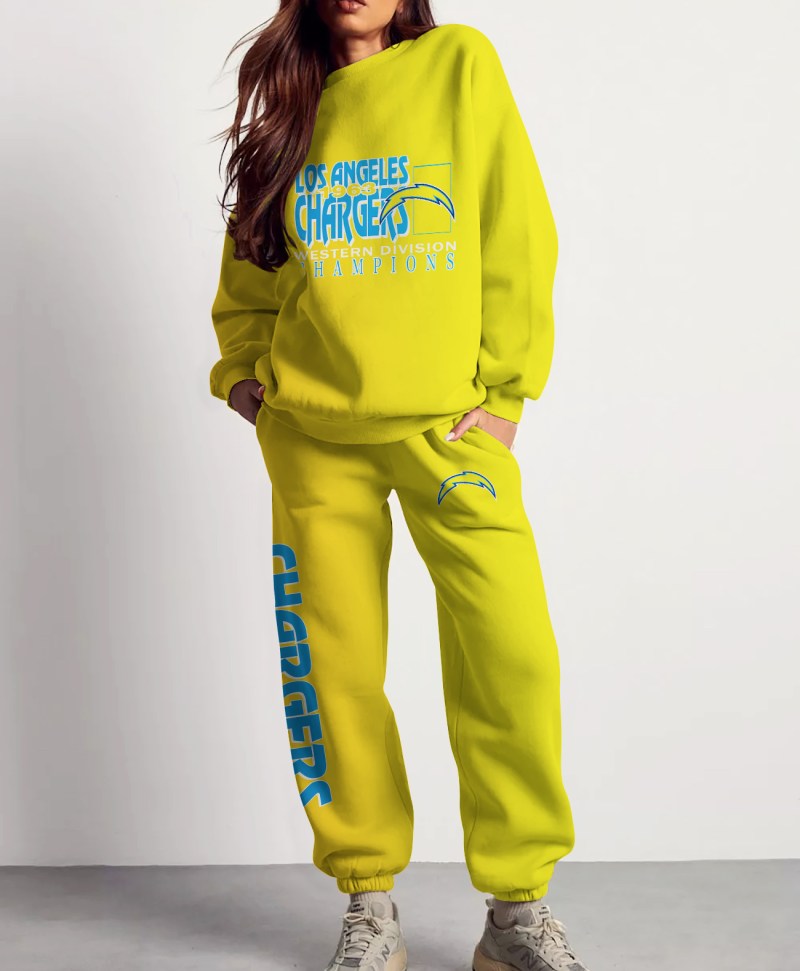 Los Angeles Chargers Combo 3D Sweatsuit and Sweatpants