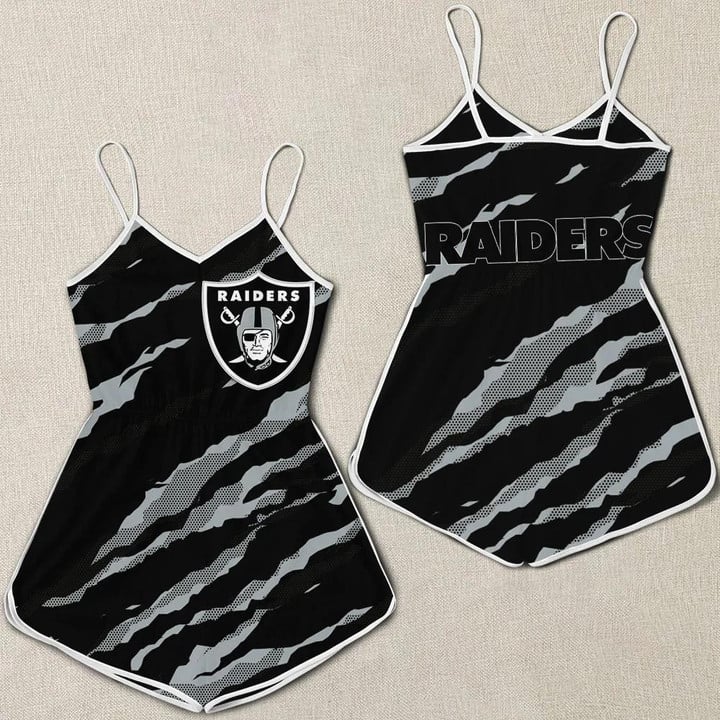 Las Vegas Raiders Women Romper Jumpsuit 3D Printed