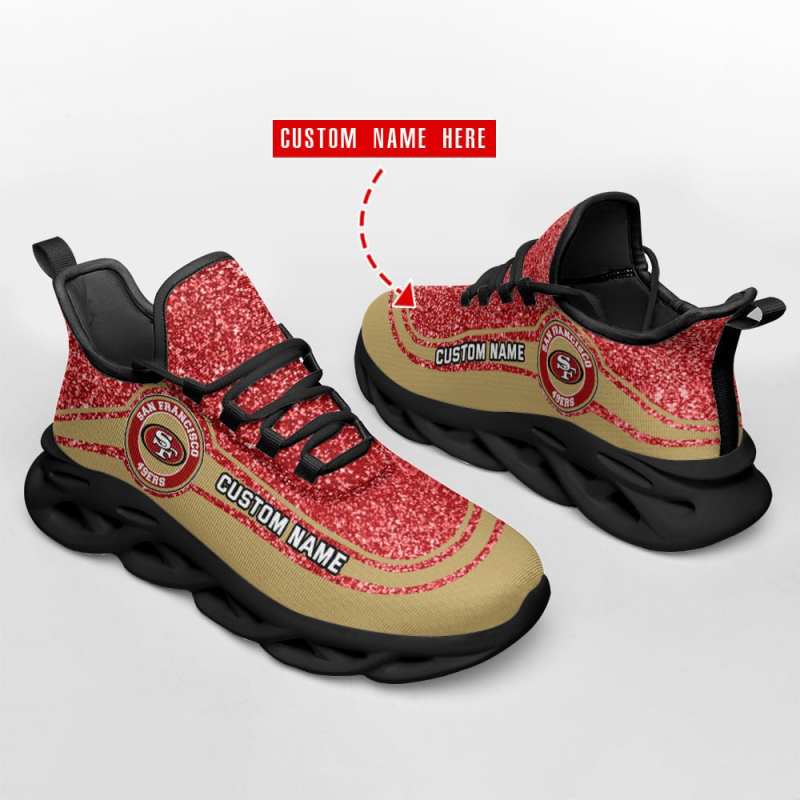 San Francisco 49ers Personalized Yezy Running Sneakers 4