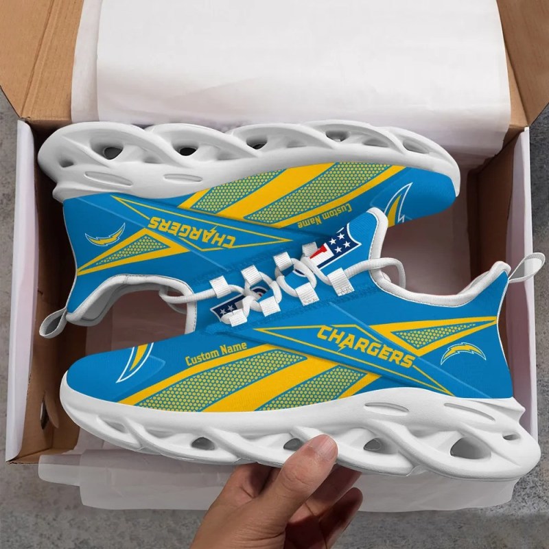 Los Angeles Chargers Personalized Yezy Running Sneakers