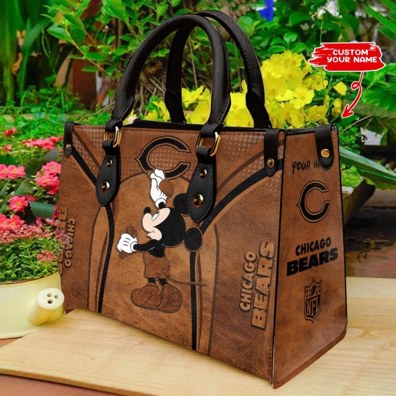 Chicago Bears Personalized Leather Hand Bag