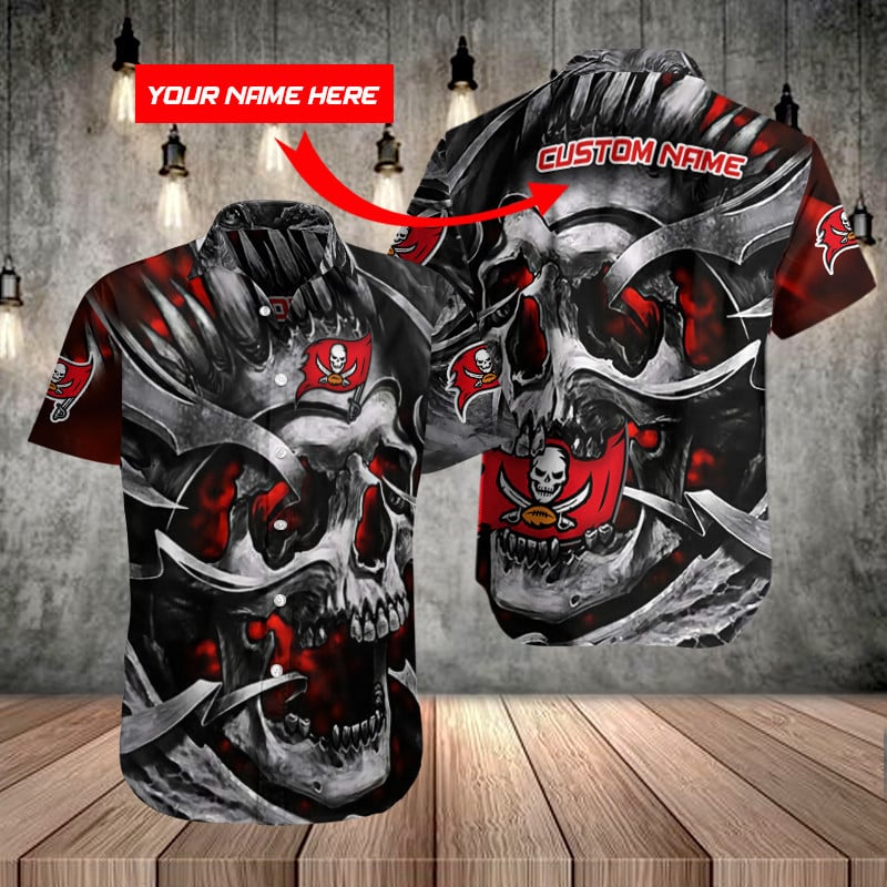 Tampa Bay Buccaneers Personalized Button Shirt Sizing Chart