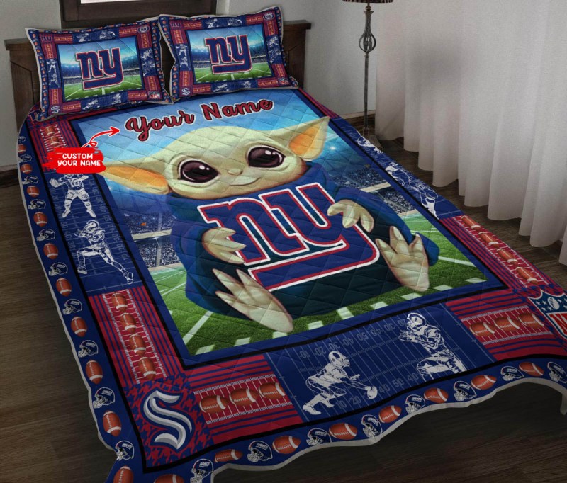 New York Giants Personalized Quilt Set