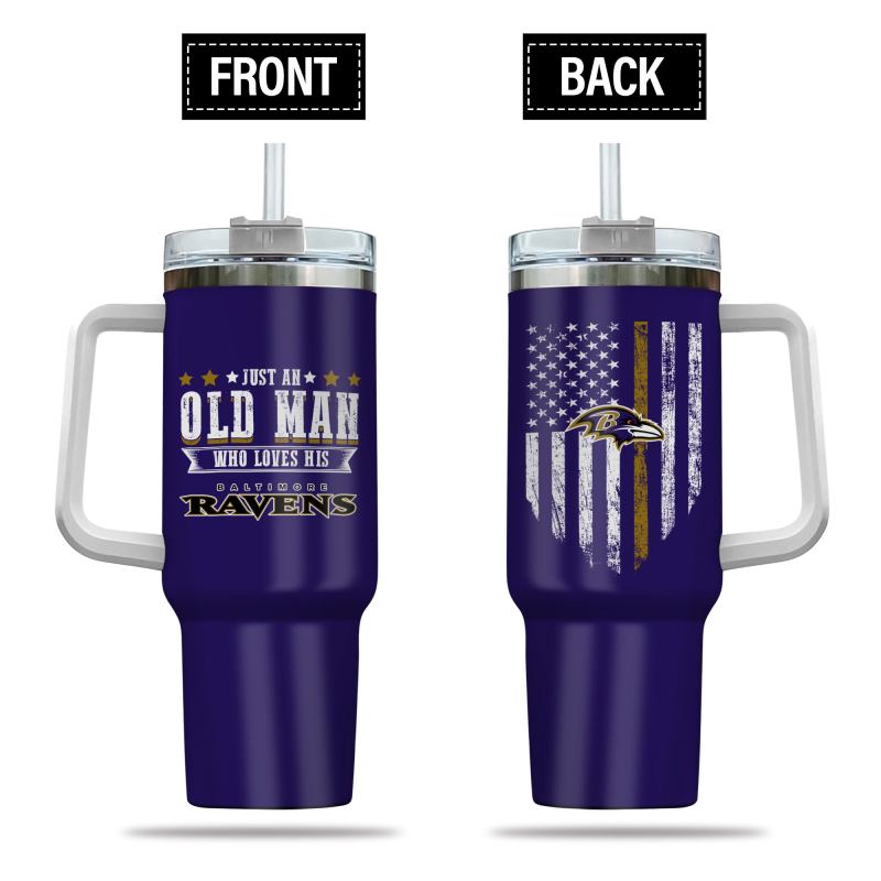 Baltimore Ravens 40oz Tumbler Image 1