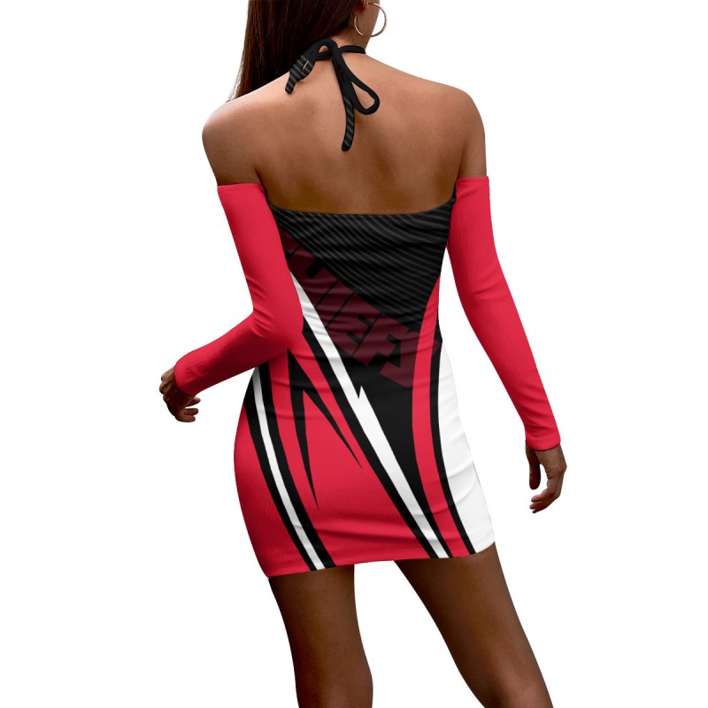 Halter Lace-up Dress for Kansas City Chiefs Fans