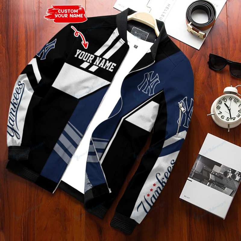 New York Yankees Personalized Bomber Jacket Detail