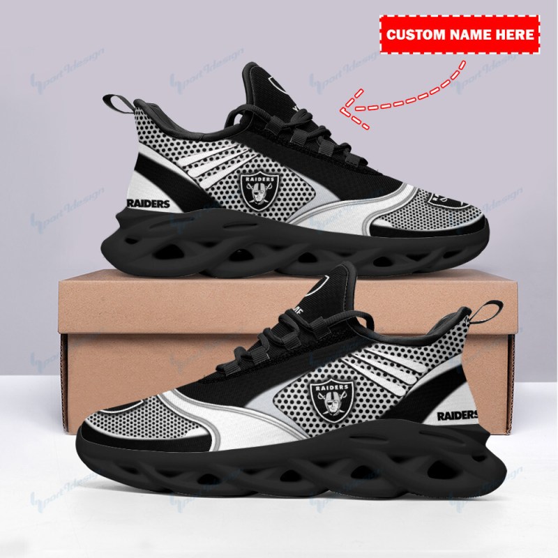 Las Vegas Raiders Personalized Yezy Running Sneakers