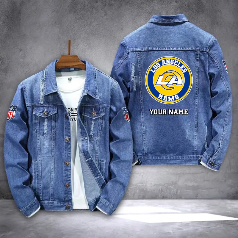 Los Angeles Rams Denim Jacket Front View