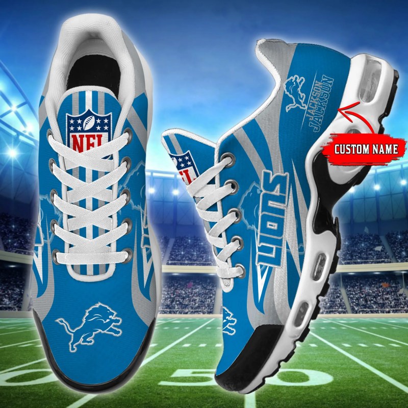 Detroit Lions Personalized Plus T-N Youth Sneakers
