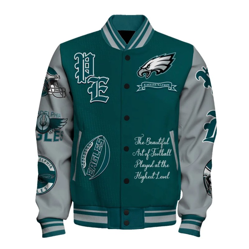 Philadelphia Eagles Unisex Varsity Jacket Image 2