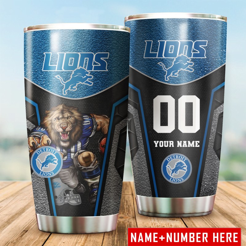 Detroit Lions Personalized Tumbler