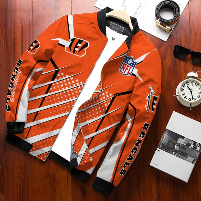 Cincinnati Bengals Bomber Jacket Side View
